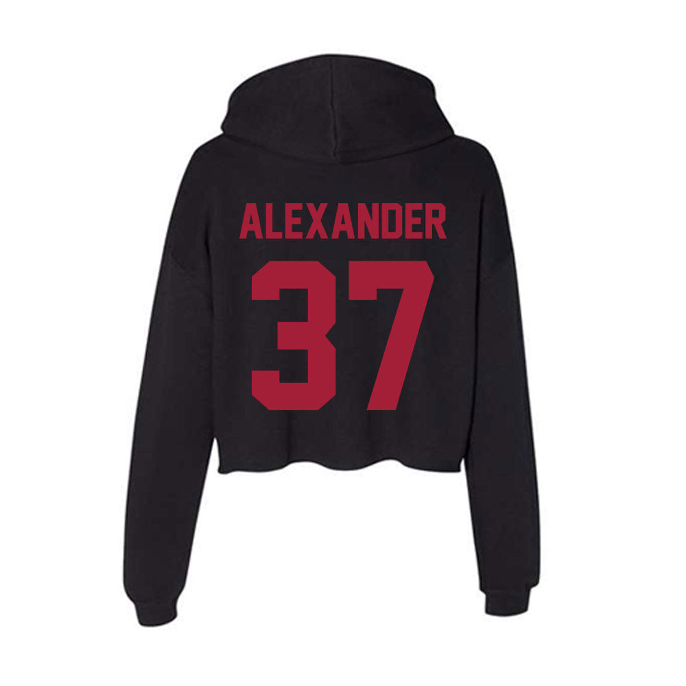 Alabama - Football Alumni : Shaun Alexander - Women's Crop Fleece Hoodie-1
