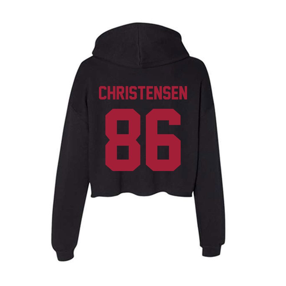 Alabama - Football Alumni : Jamie Christensen - Women's Crop Fleece Hoodie-1