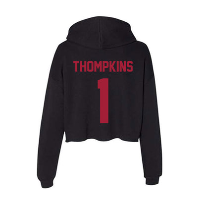 Alabama - NCAA Football : Devan Thompkins - Women's Crop Fleece Hoodie-1