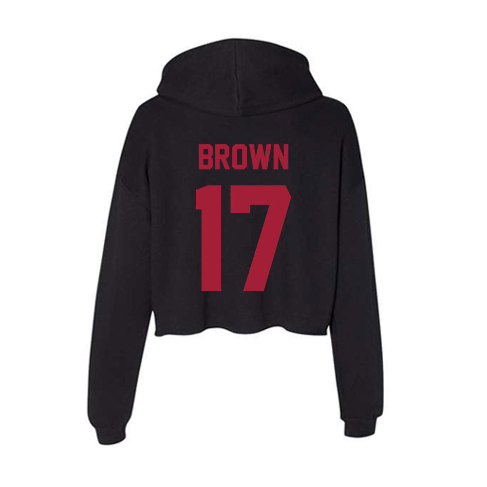 Alabama - NCAA Football : Trae'shawn Brown - Women's Crop Fleece Hoodie-1