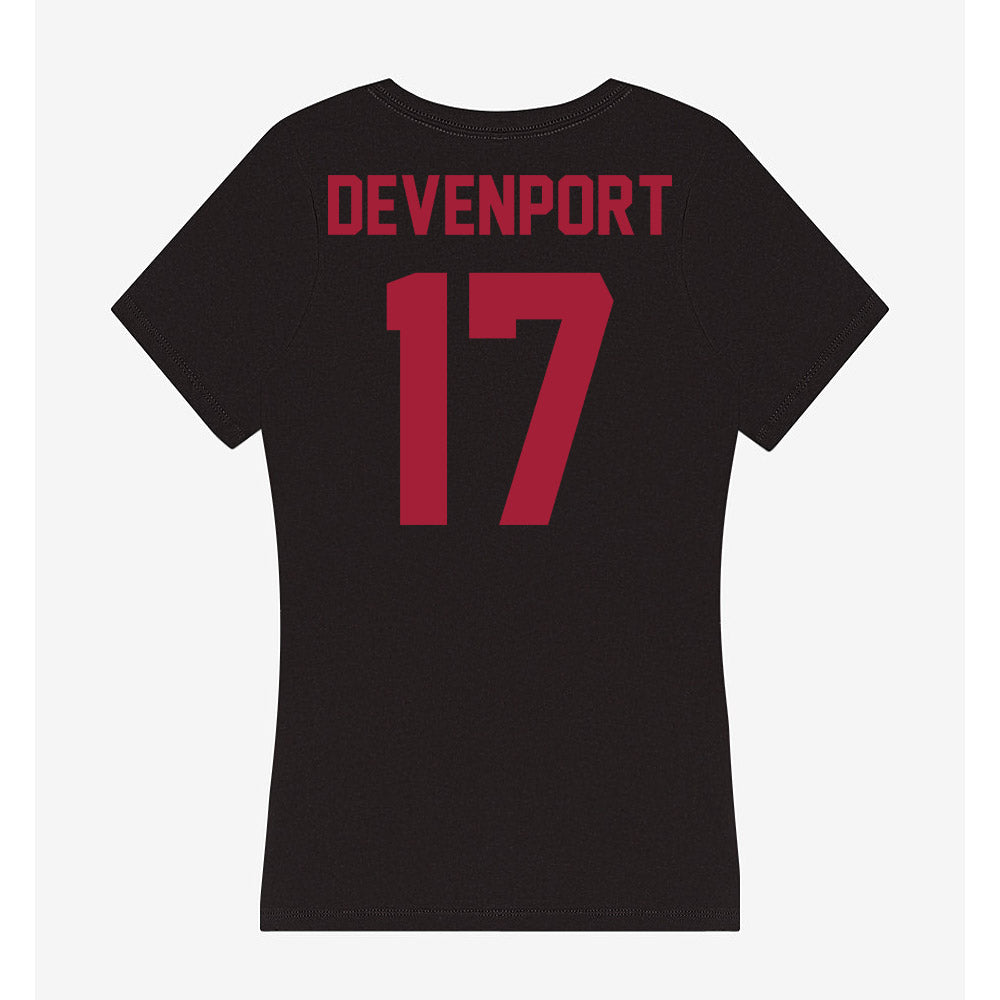 Alabama - NCAA Baseball : Logen Devenport - Women's V-Neck T-Shirt-2