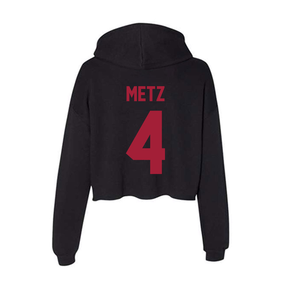 Alabama - NCAA Football : Luke Metz - Women's Crop Fleece Hoodie-1
