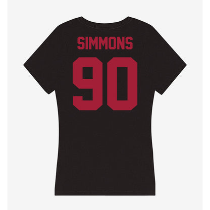 Alabama - NCAA Football : London Simmons - Women's V-Neck T-Shirt-3