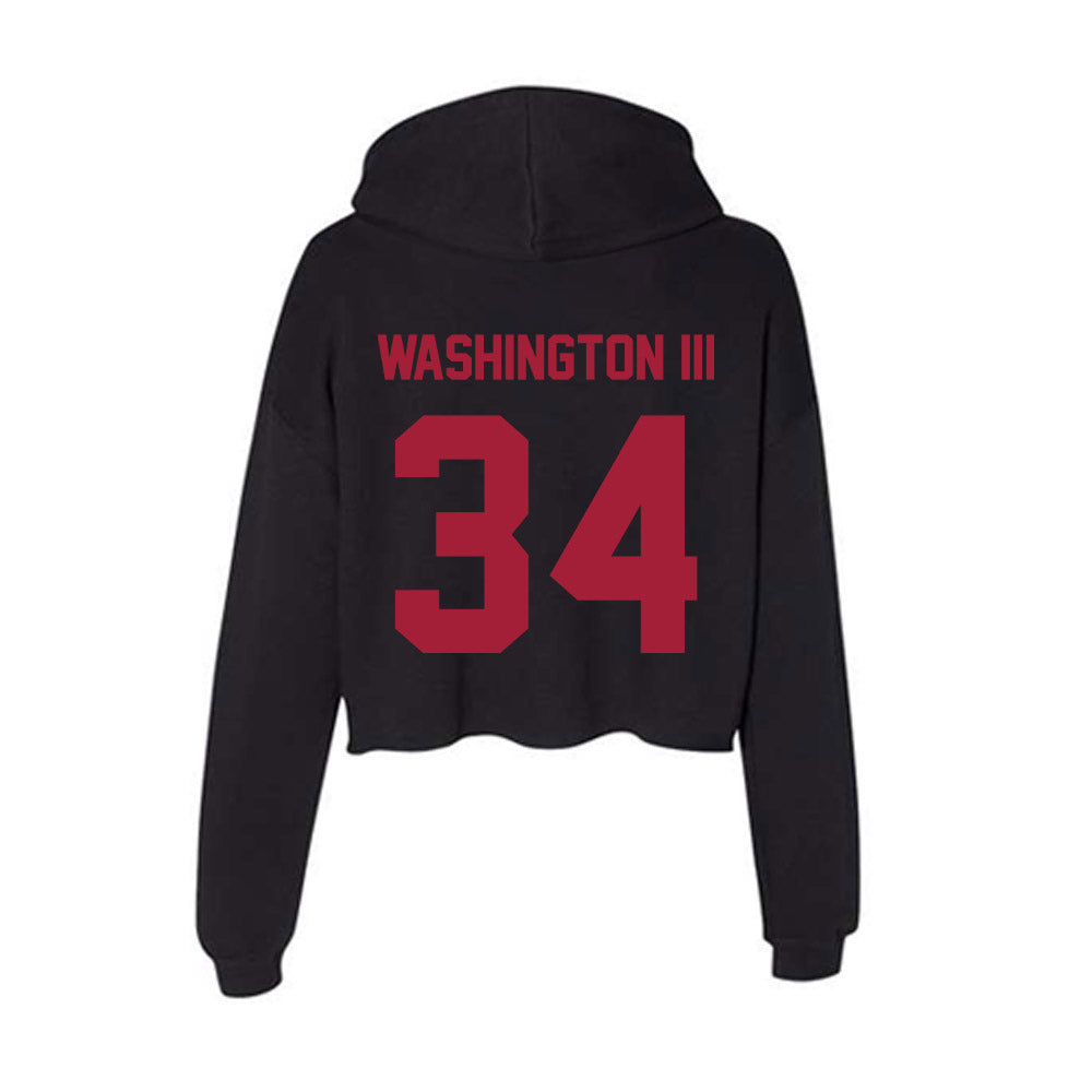 Alabama - NCAA Football : Jessie Washington III - Women's Crop Fleece Hoodie-1