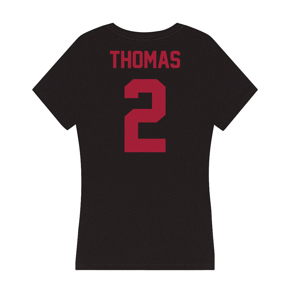 Alabama - Men's Basketball Alumni : Emmett Thomas - Women's V-Neck T-Shirt-1