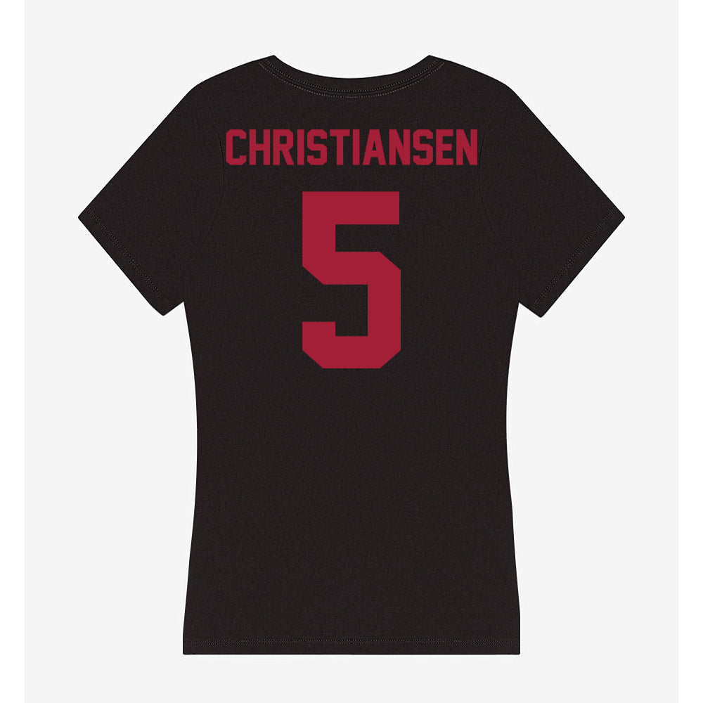Alabama - NCAA Baseball : Sam Christiansen - Women's V-Neck T-Shirt-2