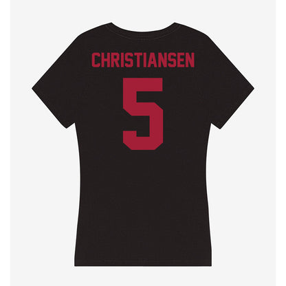 Alabama - NCAA Baseball : Sam Christiansen - Women's V-Neck T-Shirt-2