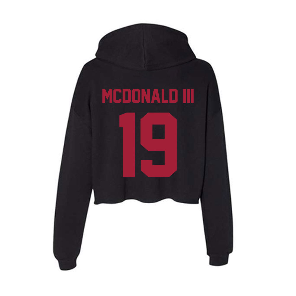 Alabama - NCAA Football : Chuck McDonald III - Women's Crop Fleece Hoodie-1