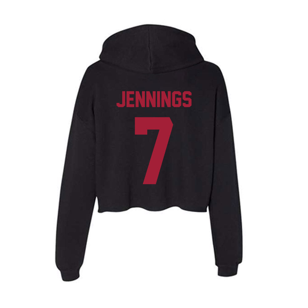 Alabama - NCAA Women's Basketball : Waiata Jennings - Women's Crop Fleece Hoodie-1