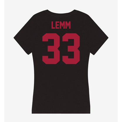 Alabama - NCAA Baseball : John Lemm - Women's V-Neck T-Shirt-3