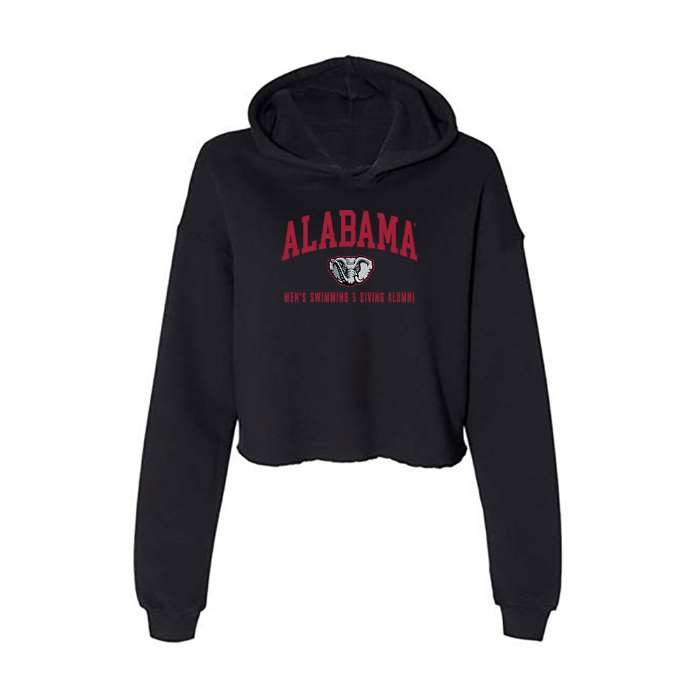 Alabama - Men's Swimming & Diving Alumni : Carl Madden - Women's Crop Fleece Hoodie-0