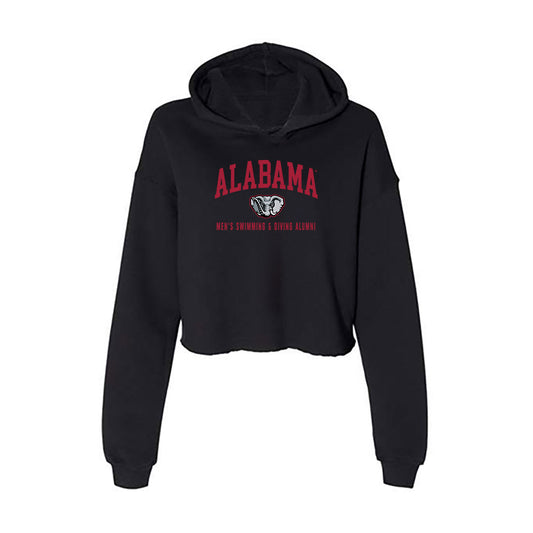 Alabama - Men's Swimming & Diving Alumni : Carl Madden - Women's Crop Fleece Hoodie-0