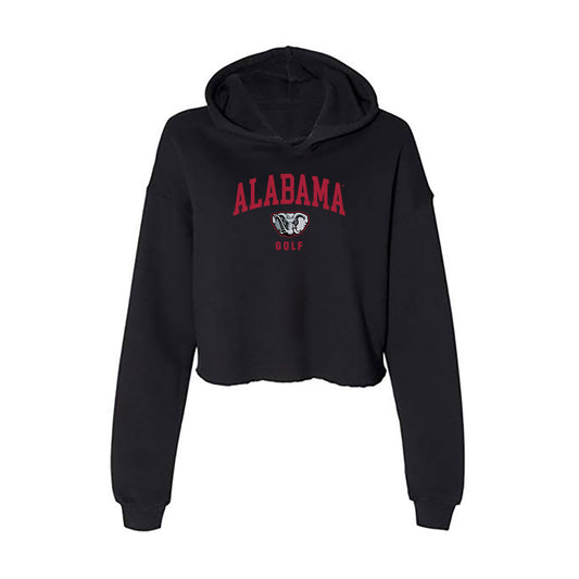 Alabama - NCAA Men's Golf : Jones Free - Women's Crop Fleece Hoodie-0