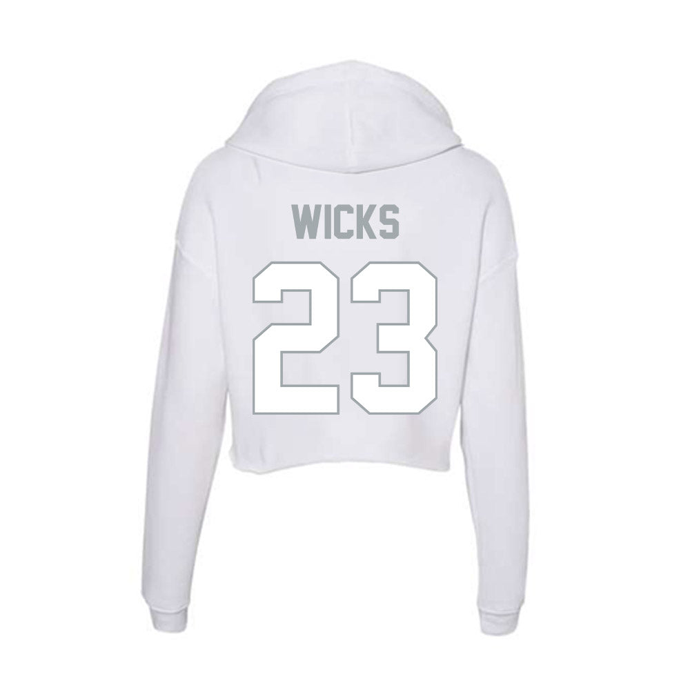 Ohio State - NCAA Women's Ice Hockey : Leah Wicks - Women's Crop Fleece Hoodie-1