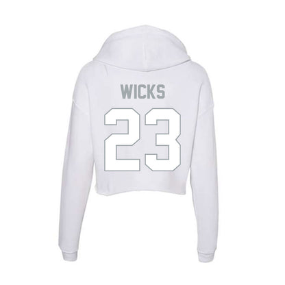 Ohio State - NCAA Women's Ice Hockey : Leah Wicks - Women's Crop Fleece Hoodie-1