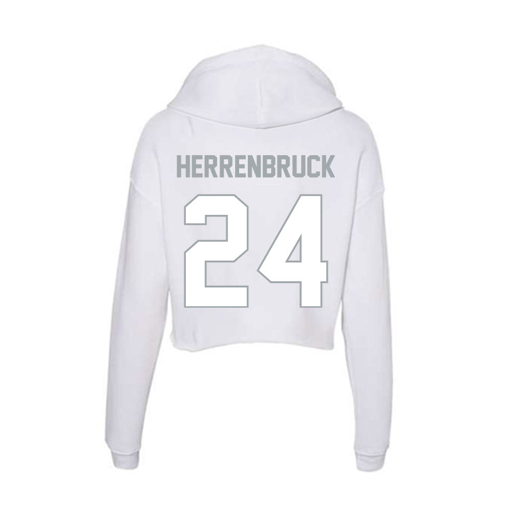 Ohio State - NCAA Baseball : Pierce Herrenbruck - Women's Crop Fleece Hoodie-1