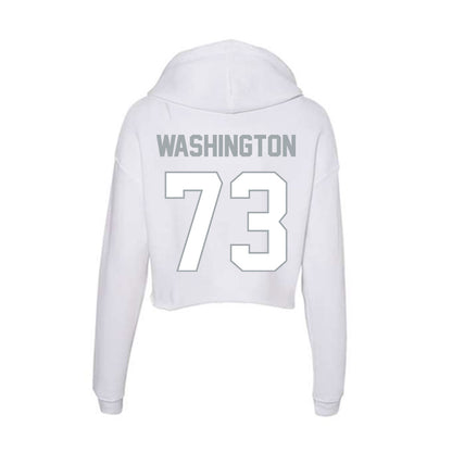 Ohio State - NCAA Football : Vasean Washington - Women's Crop Fleece Hoodie-1