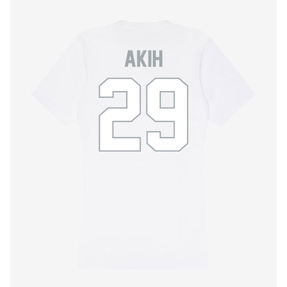 Ohio State - NCAA Football : Favour Akih - Women's V-Neck T-Shirt-1