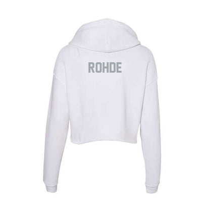 Ohio State - NCAA Men's Track & Field : Andrew Rohde - Women's Crop Fleece Hooded Sweatshirt-1
