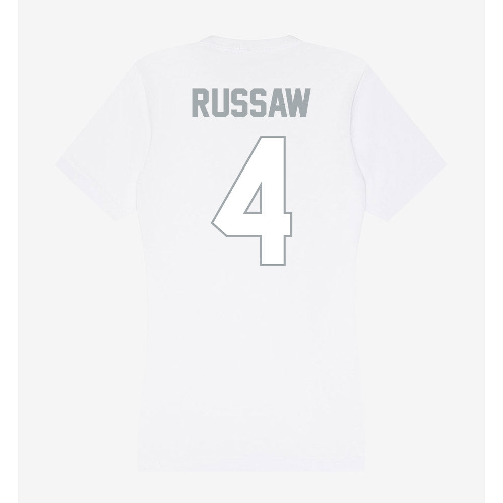 Ohio State - NCAA Football : Qua Russaw - Women's V-Neck T-Shirt-1
