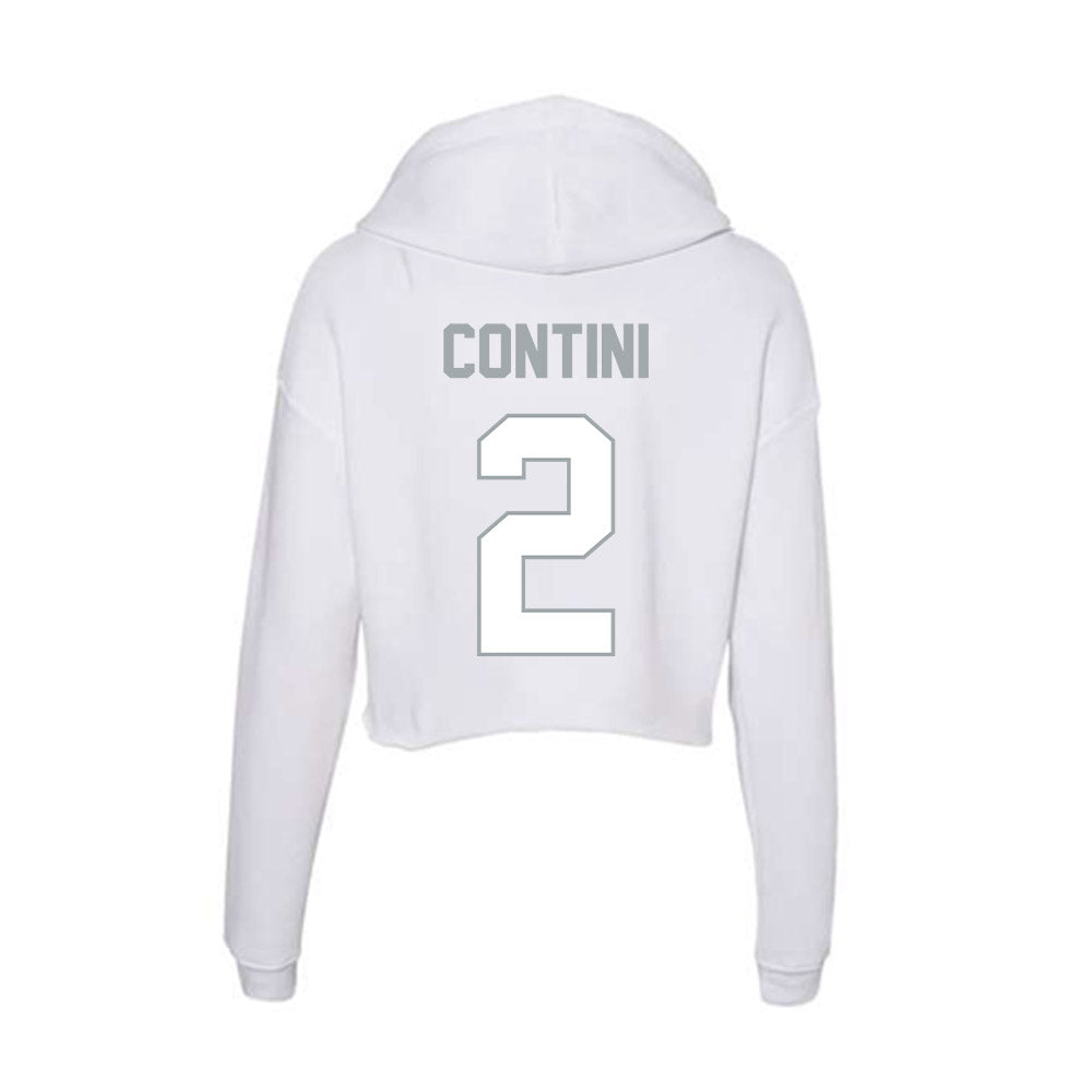 Ohio State - NCAA Men's Gymnastics : Peyton Contini - Women's Crop Fleece Hooded Sweatshirt-1