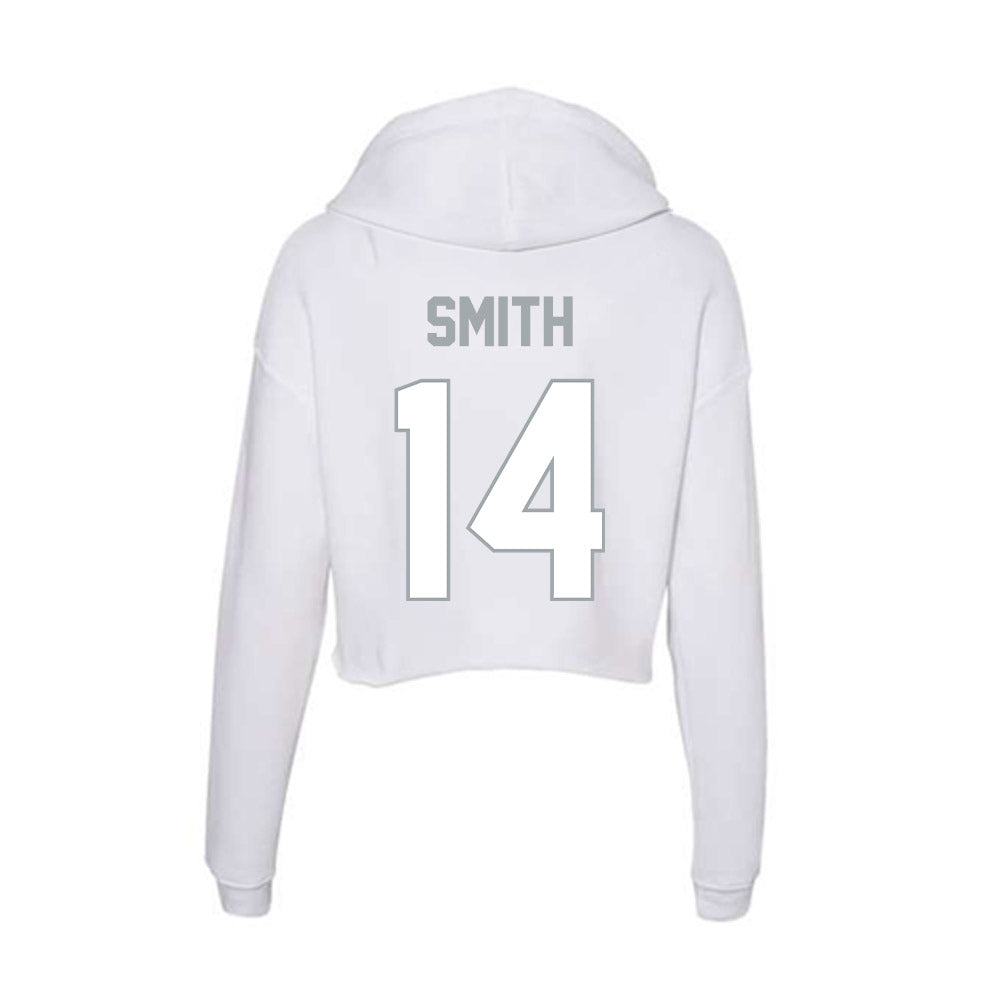 Ohio State - NCAA Men's Basketball : Junior Smith - Women's Crop Fleece Hooded Sweatshirt-1