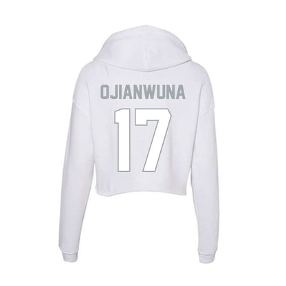 Ohio State - NCAA Men's Basketball : Joshua Ojianwuna - Women's Crop Fleece Hooded Sweatshirt-1