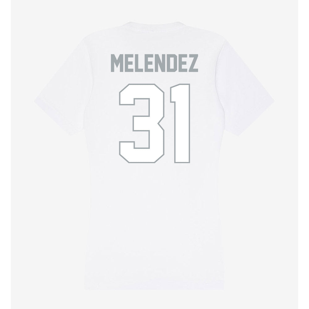 Ohio State - NCAA Men's Lacrosse : Russell Melendez - Women's V-Neck T-Shirt-1