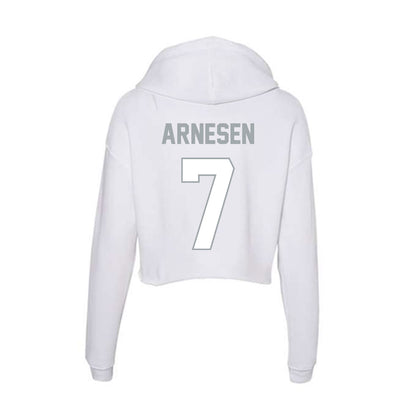 Ohio State - NCAA Men's Soccer : William Arnesen - Women's Crop Fleece Hooded Sweatshirt-1