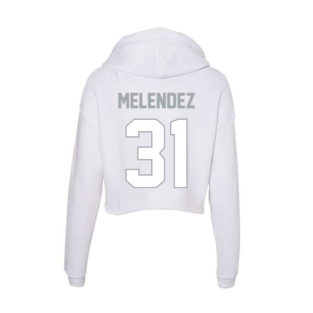 Ohio State - NCAA Men's Lacrosse : Russell Melendez - Women's Crop Fleece Hoodie-1