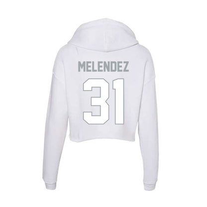 Ohio State - NCAA Men's Lacrosse : Russell Melendez - Women's Crop Fleece Hoodie-1