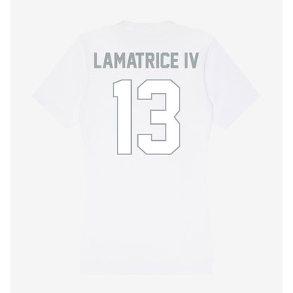 Ohio State - NCAA Men's Lacrosse : Angelo Lamatrice IV - Women's V-Neck T-Shirt-1