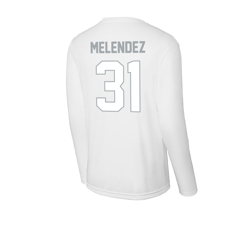 Ohio State - NCAA Men's Lacrosse : Russell Melendez - Activewear Long Sleeve T-Shirt-1