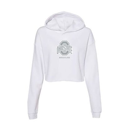 Ohio State - NCAA Wrestling : Brandon Cannon - Women's Crop Fleece Hooded Sweatshirt-0