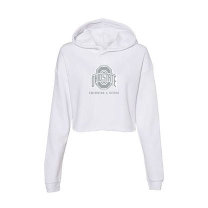 Ohio State - NCAA Men's Swimming & Diving : Mason Francis - Women's Crop Fleece Hoodie-0