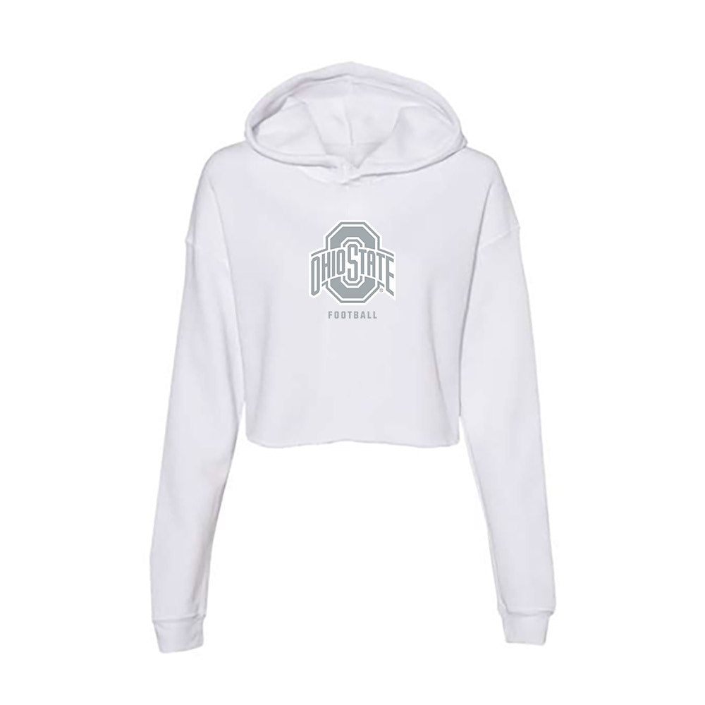Ohio State - NCAA Football : Jaylen McClain - Women's Crop Fleece Hooded Sweatshirt-0