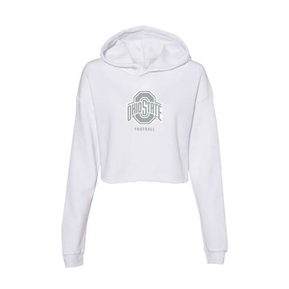 Ohio State - NCAA Football : Jaylen McClain - Women's Crop Fleece Hooded Sweatshirt-0
