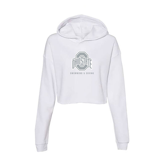 Ohio State - NCAA Women's Swimming & Diving : Danika Varda - Women's Crop Fleece Hooded Sweatshirt-0