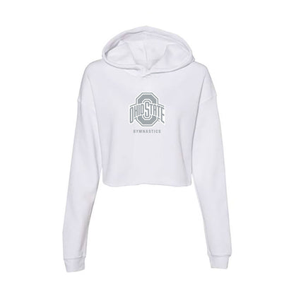 Ohio State - NCAA Men's Gymnastics : Peyton Contini - Women's Crop Fleece Hooded Sweatshirt-0