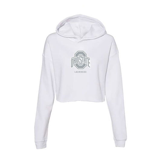 Ohio State - NCAA Men's Lacrosse : Angelo Lamatrice - Women's Crop Fleece Hooded Sweatshirt-0