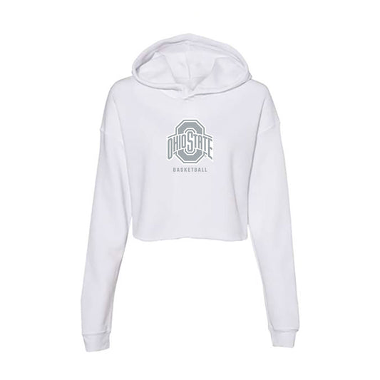 Ohio State - NCAA Men's Basketball : Alex Smith - Women's Crop Fleece Hooded Sweatshirt-0