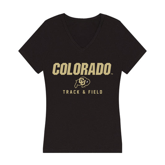 Colorado - NCAA Women's Track & Field : Polina Krupsky - Women's V-Neck T-Shirt-0