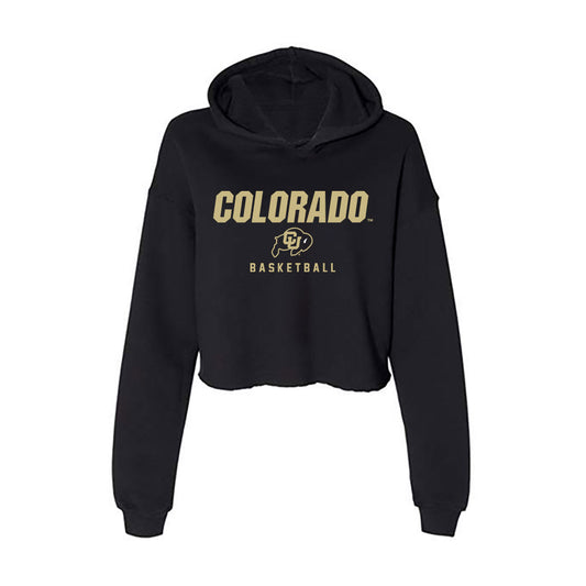 Colorado - NCAA Women's Basketball : Aniya' Foy - Women's Crop Fleece Hooded Sweatshirt-0