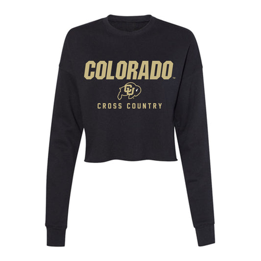 Colorado - NCAA Men's Cross Country : Jack Graffeo - Women's Cropped Crew Fleece-0