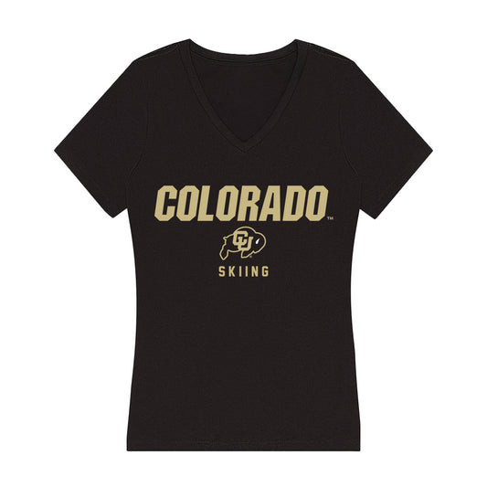 Colorado - NCAA Skiing : Hunter Salani - Women's V-Neck T-Shirt-0