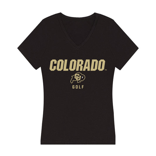 Colorado - NCAA Men's Golf : Hunter Swanson - Women's V-Neck T-Shirt-0