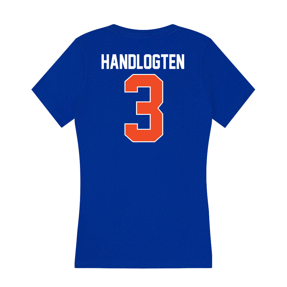 Florida - NCAA Men's Basketball : Micah Handlogten - Women's V-Neck T-Shirt-1