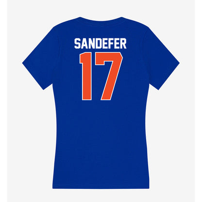 Florida - NCAA Baseball : Russell Sandefer - Women's V-Neck T-Shirt-1