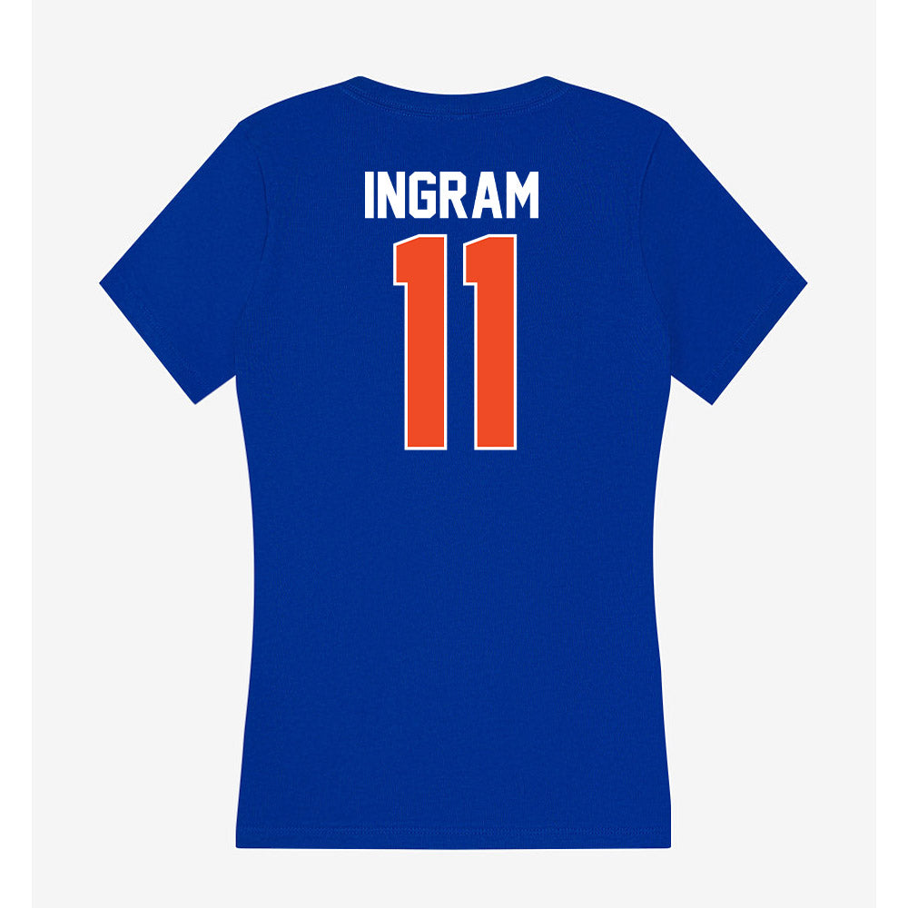 Florida - NCAA Men's Basketball : CJ Ingram - Women's V-Neck T-Shirt-1