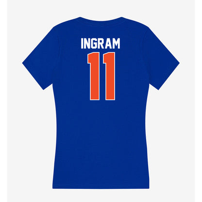Florida - NCAA Men's Basketball : CJ Ingram - Women's V-Neck T-Shirt-1